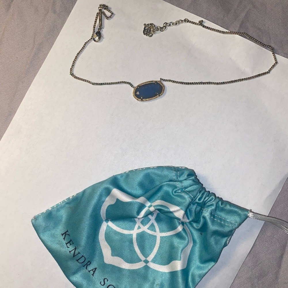 Kendra Scott: Blue Elisa pendant necklace